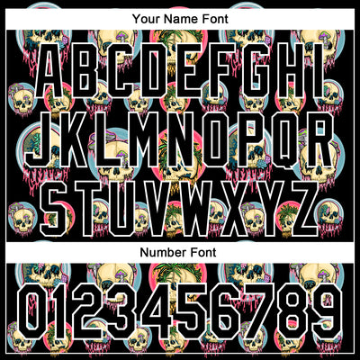 Custom Stitched Black Black-White 3D Illymakes Drippy Skull Sports Pullover Sweatshirt Hoodie