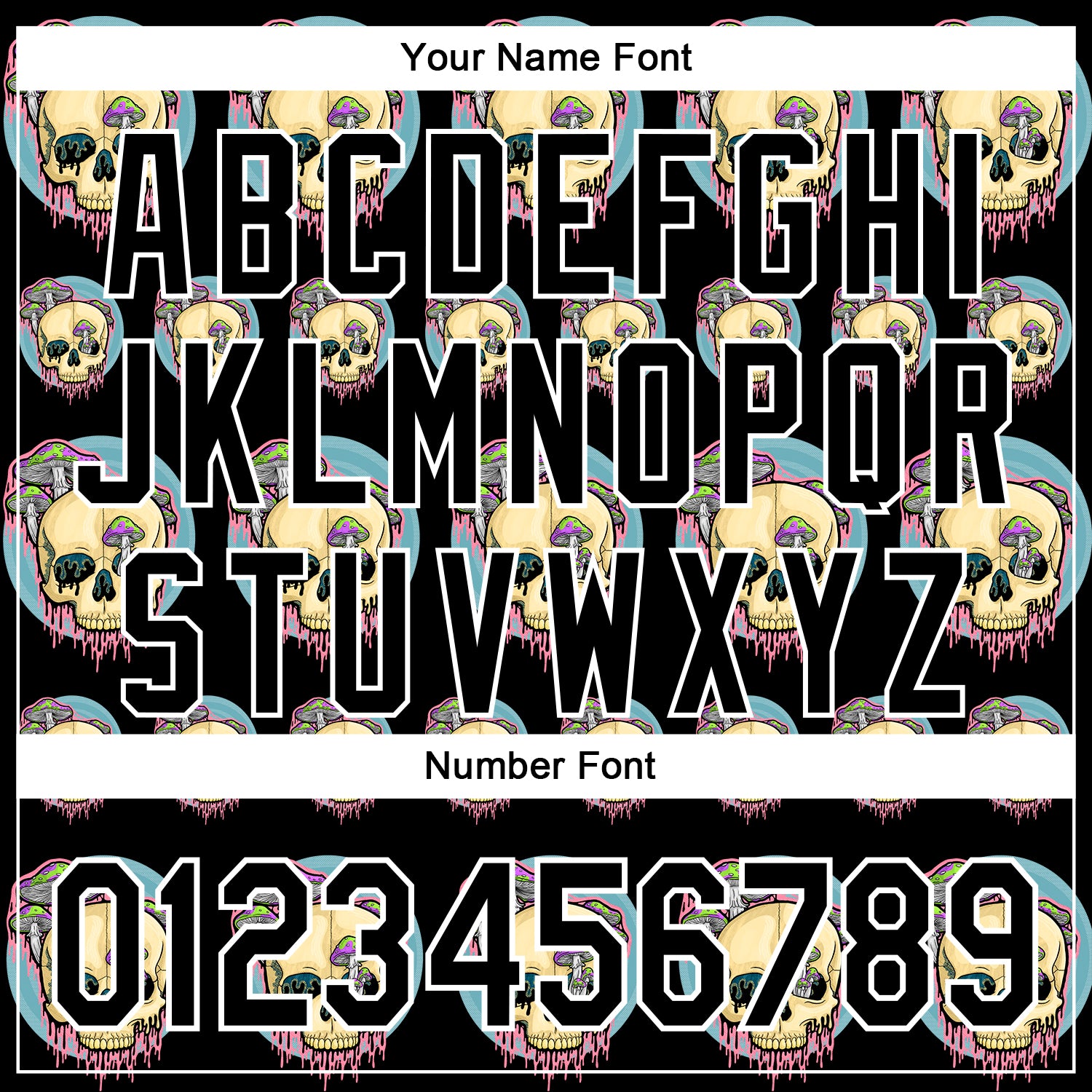 Custom Stitched Black Black-White 3D Illymakes Drippy Mushroom Skull Sports Pullover Sweatshirt Hoodie