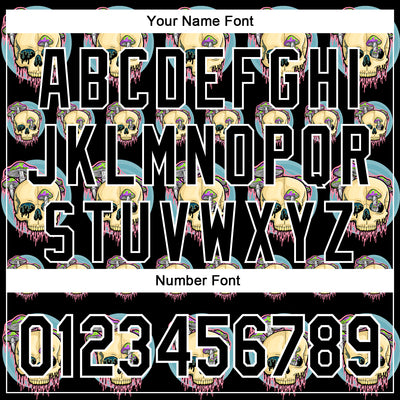 Custom Stitched Black Black-White 3D Illymakes Drippy Mushroom Skull Sports Pullover Sweatshirt Hoodie