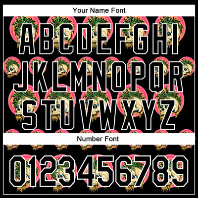 Custom Stitched Black Black-White 3D Illymakes Drippy Tropical Skull Sports Pullover Sweatshirt Hoodie