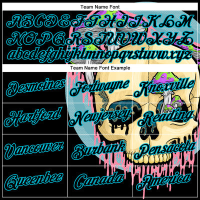 Custom Stitched Black Black-Lakes Blue 3D Illymakes Drippy Mushroom Skull Sports Pullover Sweatshirt Hoodie