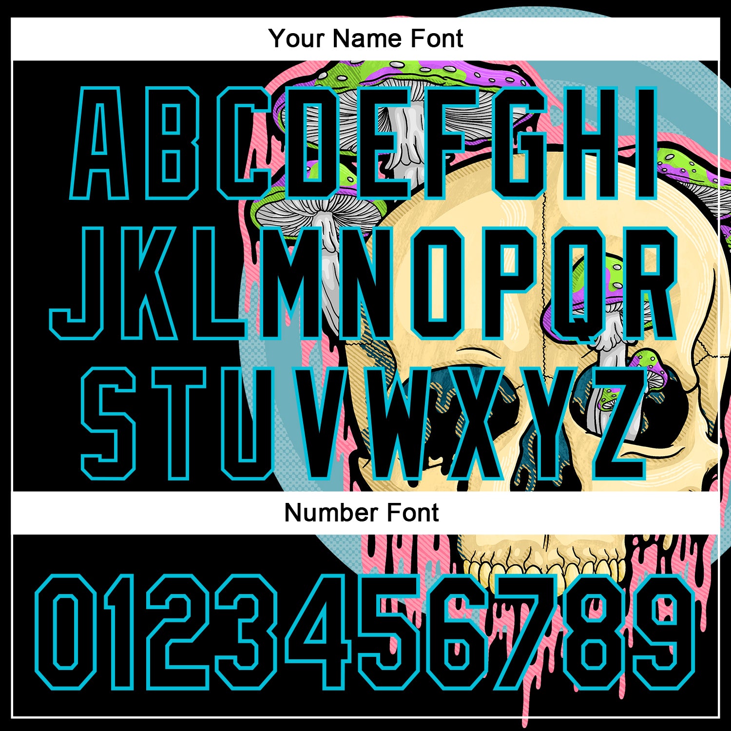 Custom Stitched Black Black-Lakes Blue 3D Illymakes Drippy Mushroom Skull Sports Pullover Sweatshirt Hoodie