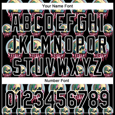 Custom Stitched Black Black-White 3D Illymakes Drippy Succulent Skull Sports Pullover Sweatshirt Hoodie