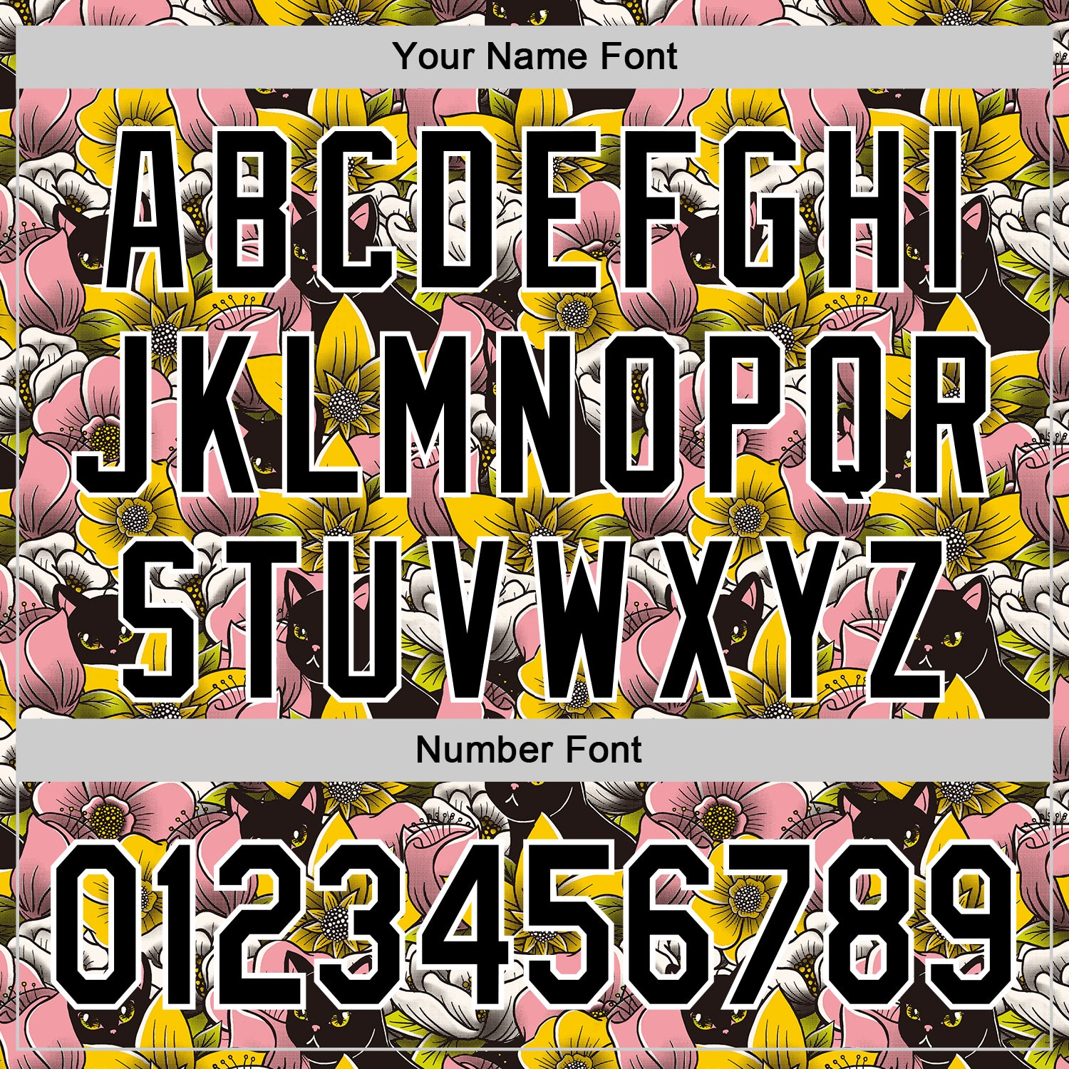 Custom Pink Black-White 3D Tobe Fonseca Cats in a Field of Flowers Authentic Baseball Jersey