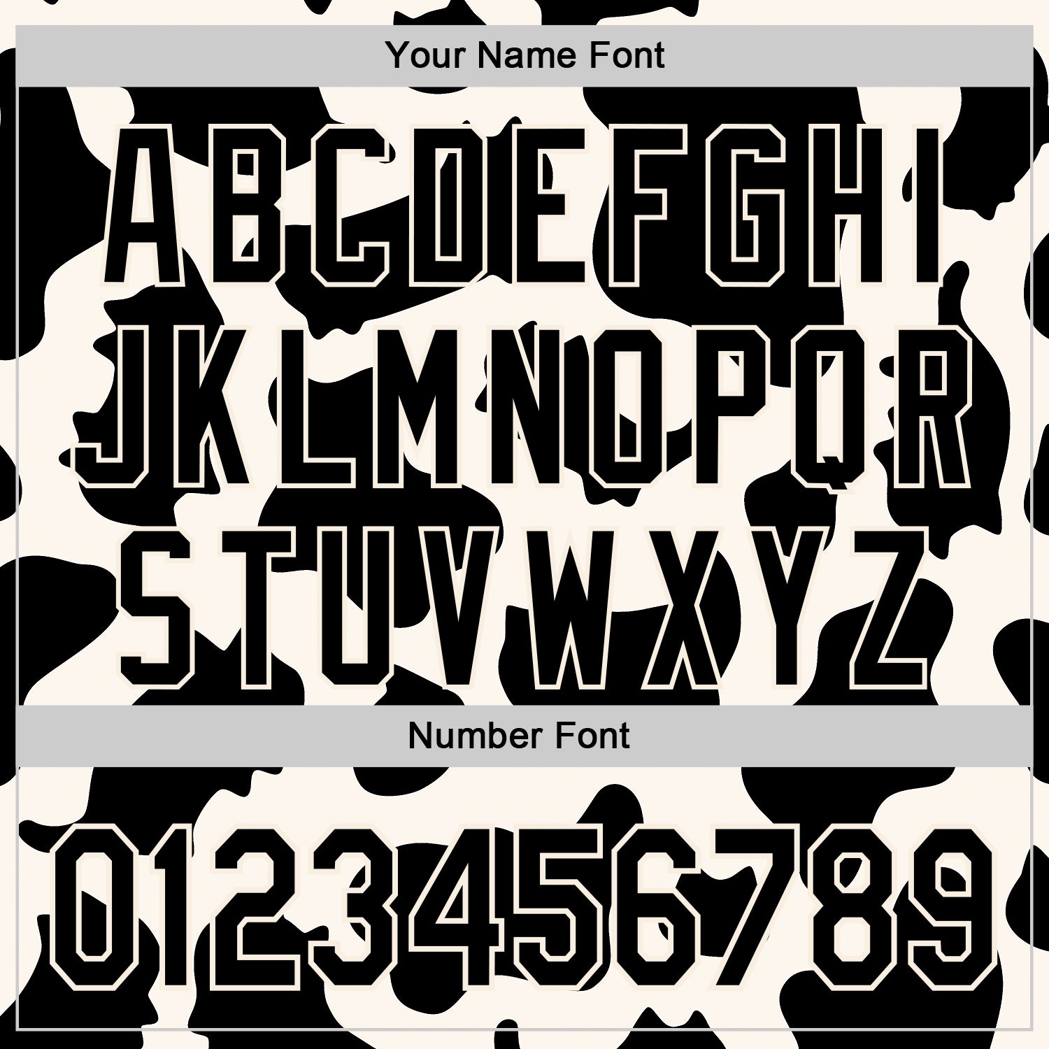 Custom Black Black-Cream 3D Tobe Fonseca Cow Pattern Cat Authentic Baseball Jersey