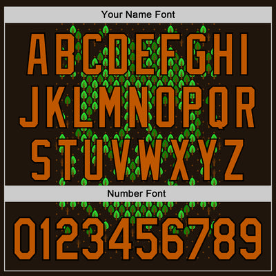 Custom Green Texas Orange-Black 3D Tobe Fonseca Deforestation Brown Skull Authentic Baseball Jersey