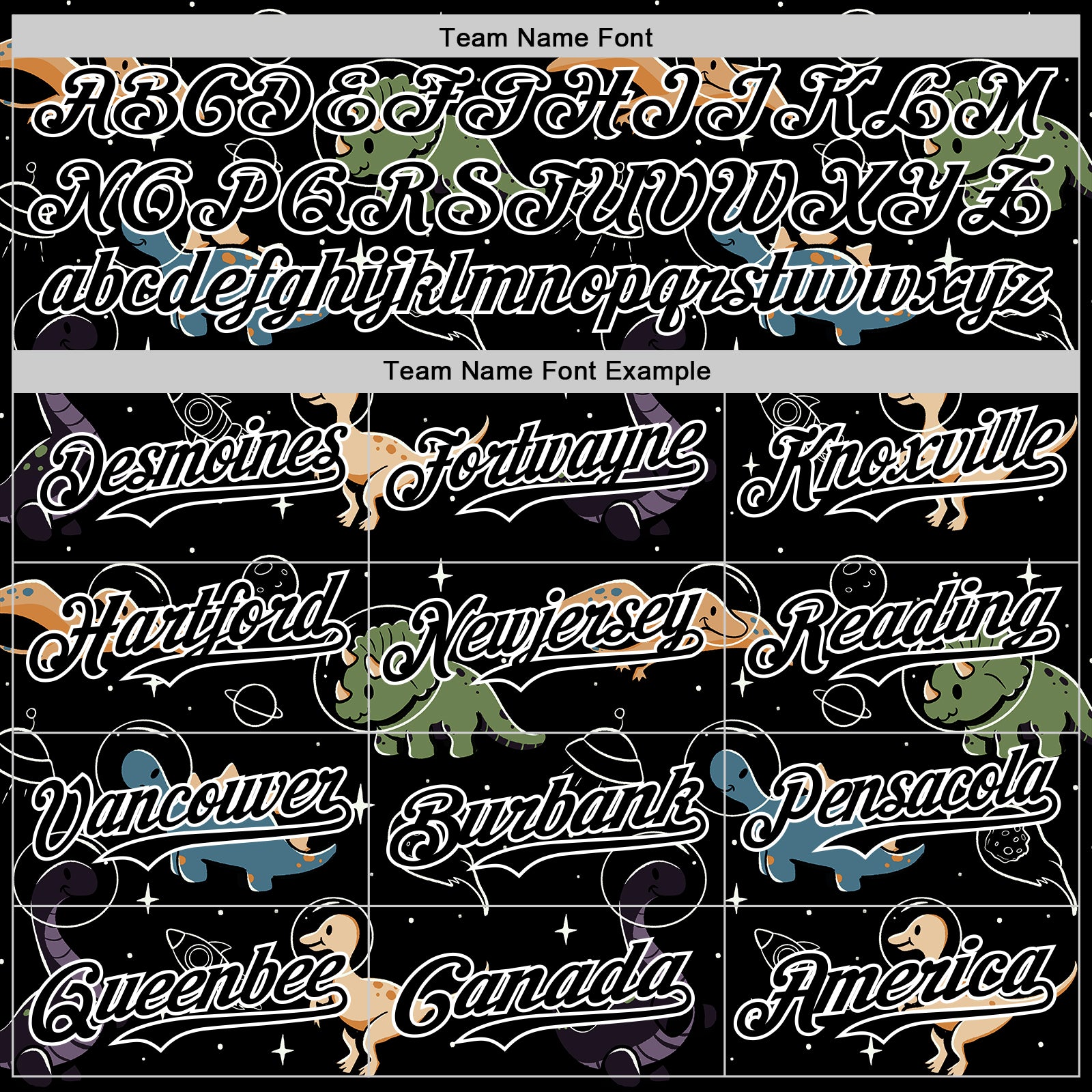 Custom Black Black-White 3D Tobe Fonseca Dinostellar Space Dinosaurs Authentic Baseball Jersey