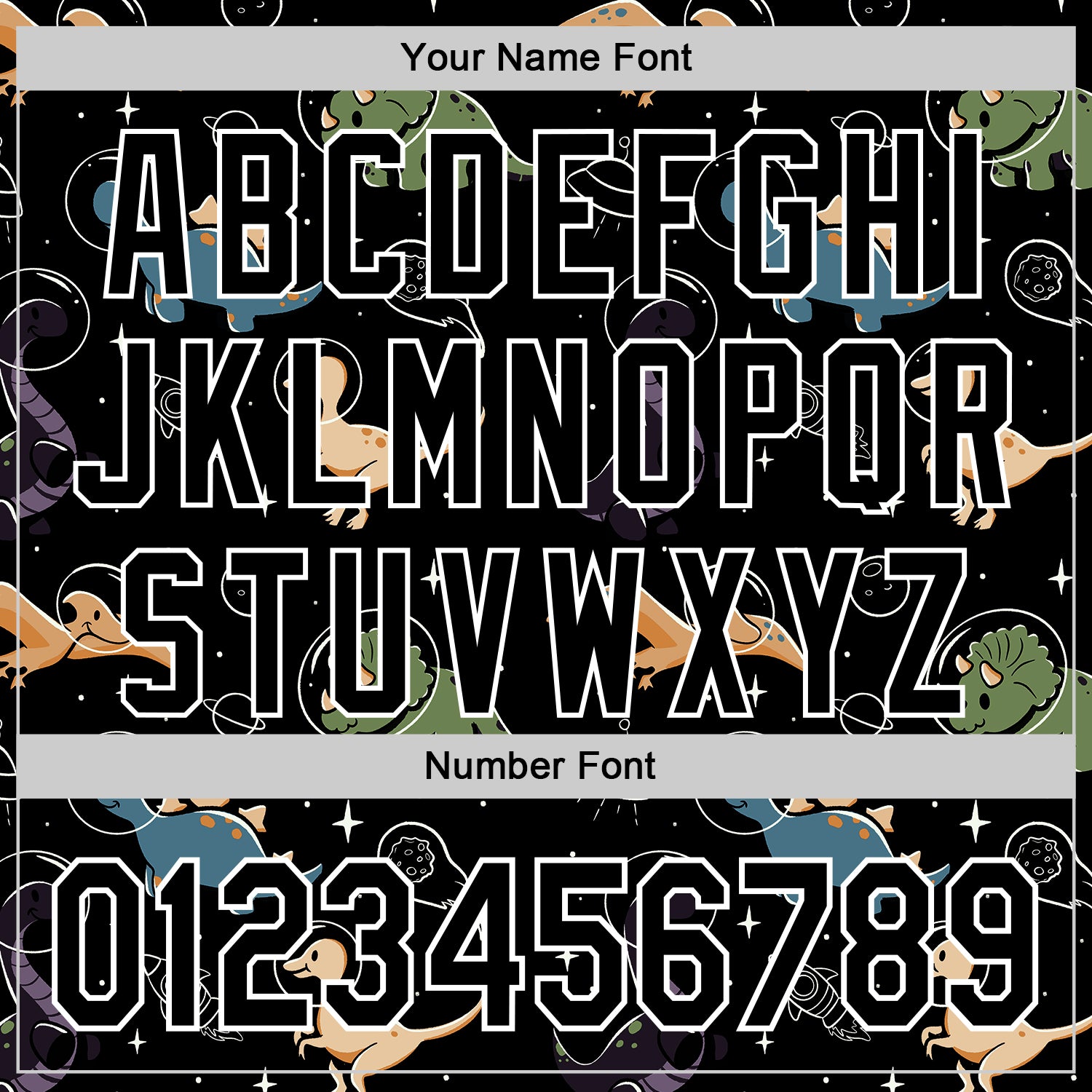 Custom Black Black-White 3D Tobe Fonseca Dinostellar Space Dinosaurs Authentic Baseball Jersey