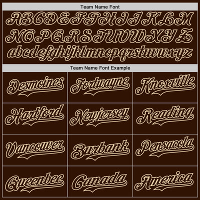 Custom Brown Brown-City Cream 3D Tobe Fonseca Kitten Nuggets Fast Food Cat Authentic Baseball Jersey