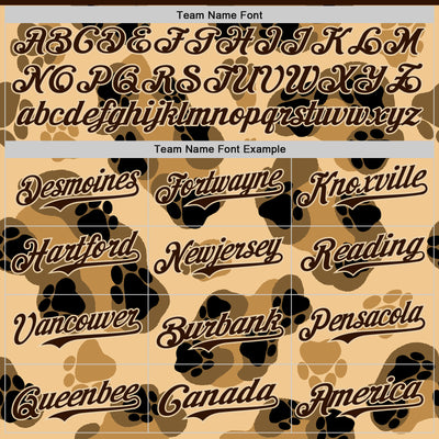 Custom Brown City Cream 3D Tobe Fonseca Leopard Paws Cute Authentic Baseball Jersey