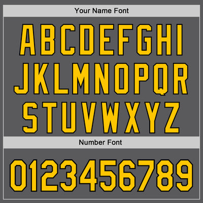 Custom Steel Gray Yellow-Black 3D Tobe Fonseca Samurai Skull Japanese Authentic Baseball Jersey