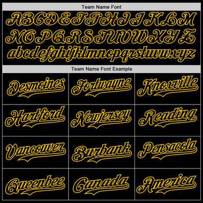 Custom Black Black-Yellow 3D Tobe Fonseca The Starry Halloween Night Authentic Baseball Jersey