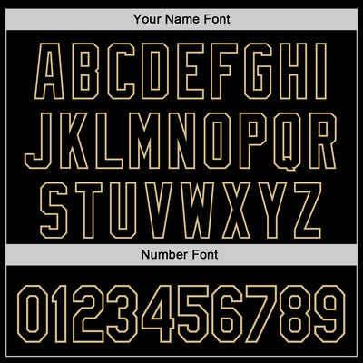 Custom Black Black-Vegas Gold 3D Tobe Fonseca Treasure Map Skull Authentic Baseball Jersey