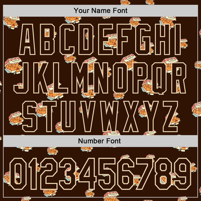 Custom Brown Brown-City Cream 3D Tobe Fonseca Kitten Nuggets Fast Food Cat Authentic Baseball Jersey