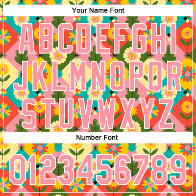 Custom Stitched White Medium Pink 3D Ambartive Checkered Flower Pattern Sports Pullover Sweatshirt Hoodie