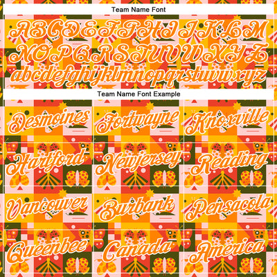 Custom Stitched Bay Orange White 3D Ambartive Checkered Butterfly Pattern Sports Pullover Sweatshirt Hoodie