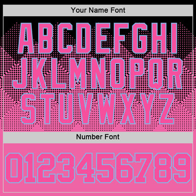 Custom Black Pink-Light Blue Gradient Square Shapes Round Neck Sublimation Basketball Suit Jersey