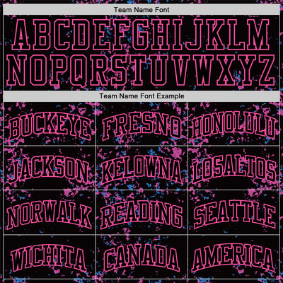 Custom Black Pink Fragment Art Round Neck Sublimation Basketball Suit Jersey