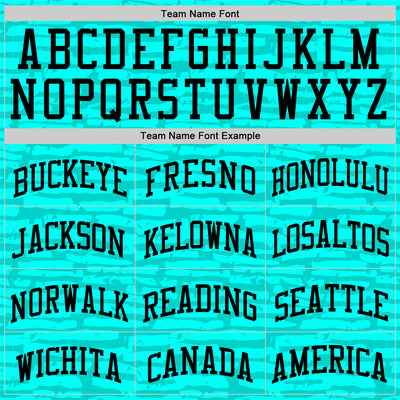 Custom Aqua Black Fragment Art Round Neck Sublimation Basketball Suit Jersey