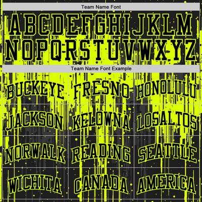 Custom Black Neon Green Dripping Splatter Art Round Neck Sublimation Basketball Suit Jersey