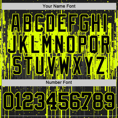 Custom Black Neon Green Dripping Splatter Art Round Neck Sublimation Basketball Suit Jersey