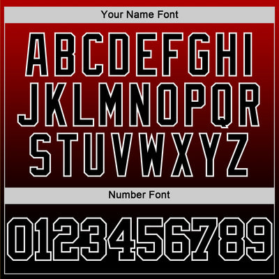 Custom Red Black-White Fade Fashion Round Neck Sublimation Basketball Suit Jersey