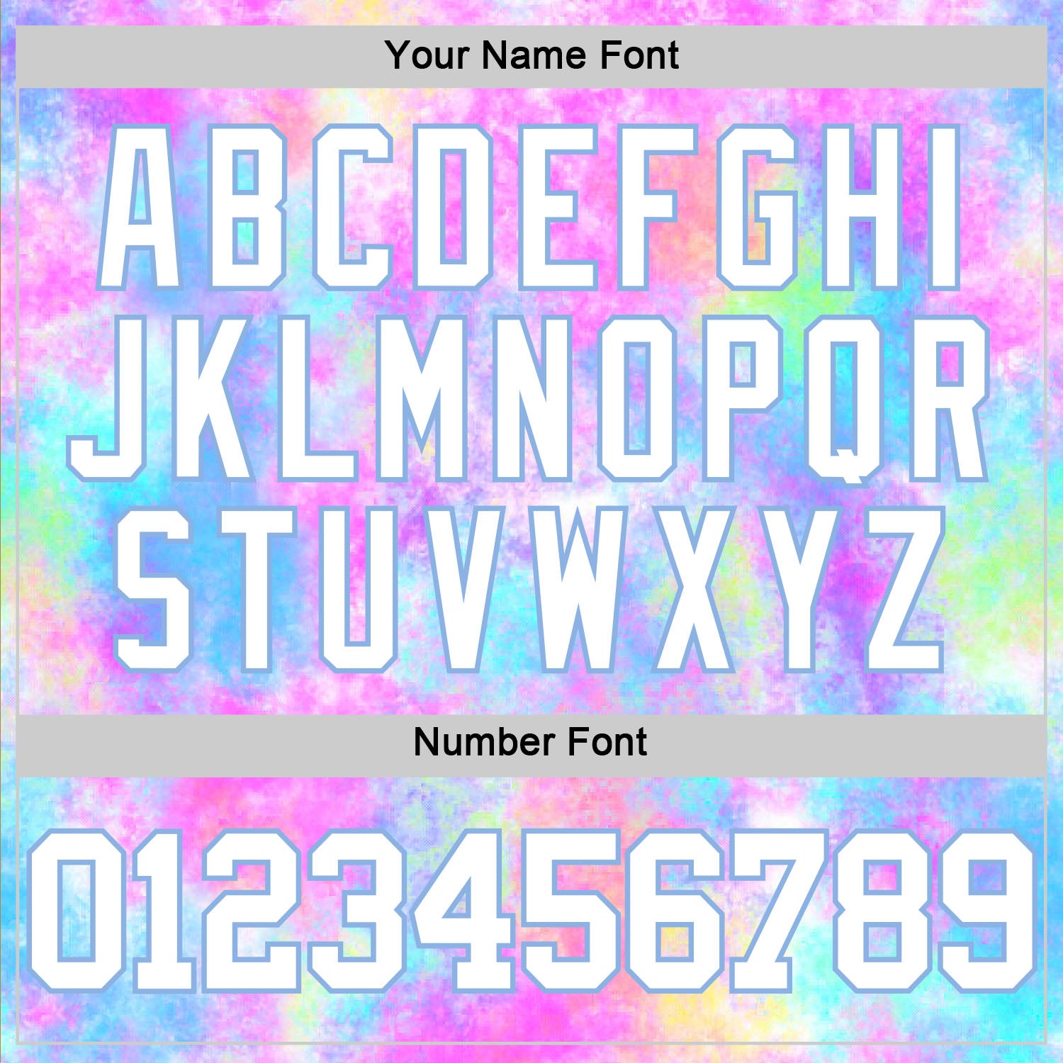 Custom Tie Dye White-Light Blue Round Neck Sublimation Basketball Suit Jersey