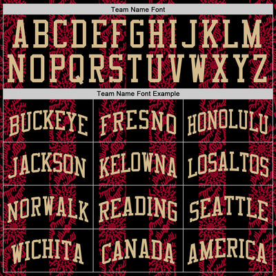 Custom Black Vegas Gold-Red Abstract Shape Round Neck Sublimation Basketball Suit Jersey