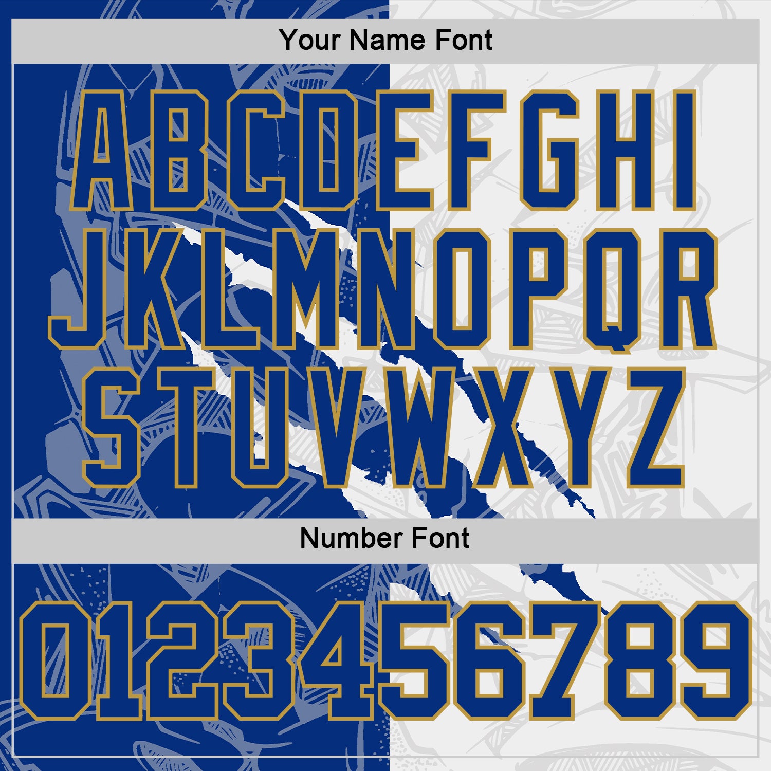 Custom Graffiti Pattern Royal White-Old Gold Scratch Round Neck Sublimation Basketball Suit Jersey