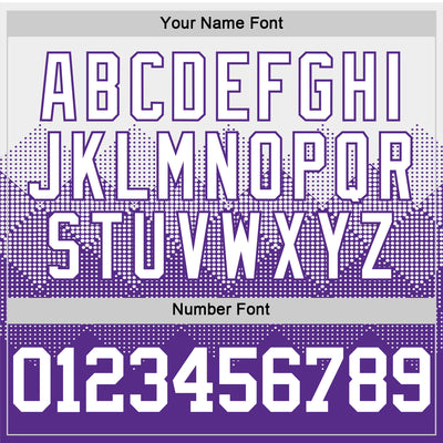 Custom White Purple Gradient Square Shapes Round Neck Sublimation Basketball Suit Jersey