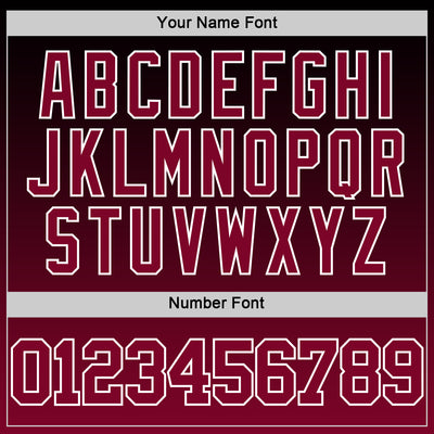 Custom Black Crimson-White Fade Fashion Round Neck Sublimation Basketball Suit Jersey