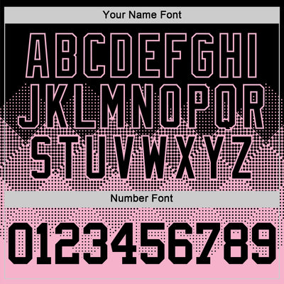 Custom Black Light Pink Gradient Square Shapes Round Neck Sublimation Basketball Suit Jersey