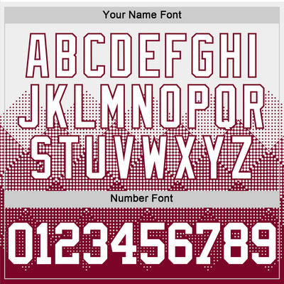 Custom White Maroon Gradient Square Shapes Round Neck Sublimation Basketball Suit Jersey