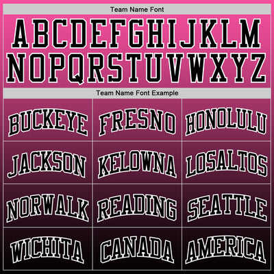 Custom Pink Black-White Fade Fashion Round Neck Sublimation Basketball Suit Jersey