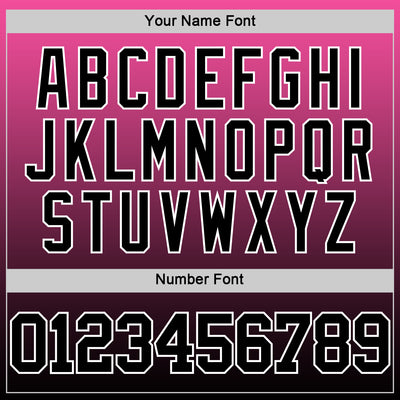 Custom Pink Black-White Fade Fashion Round Neck Sublimation Basketball Suit Jersey