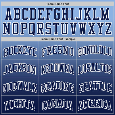 Custom Light Blue Navy-White Fade Fashion Round Neck Sublimation Basketball Suit Jersey
