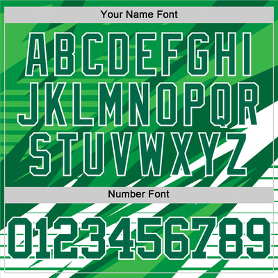 Custom Kelly Green White Line Round Neck Sublimation Basketball Suit Jersey