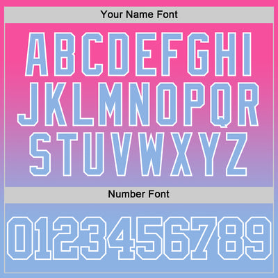 Custom Pink Light Blue-White Fade Fashion Round Neck Sublimation Basketball Suit Jersey