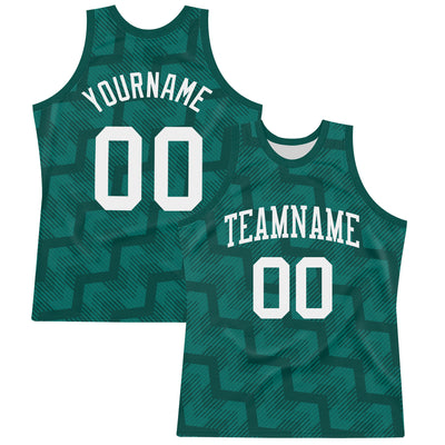 Custom Green White Line Round Neck Sublimation Basketball Suit Jersey
