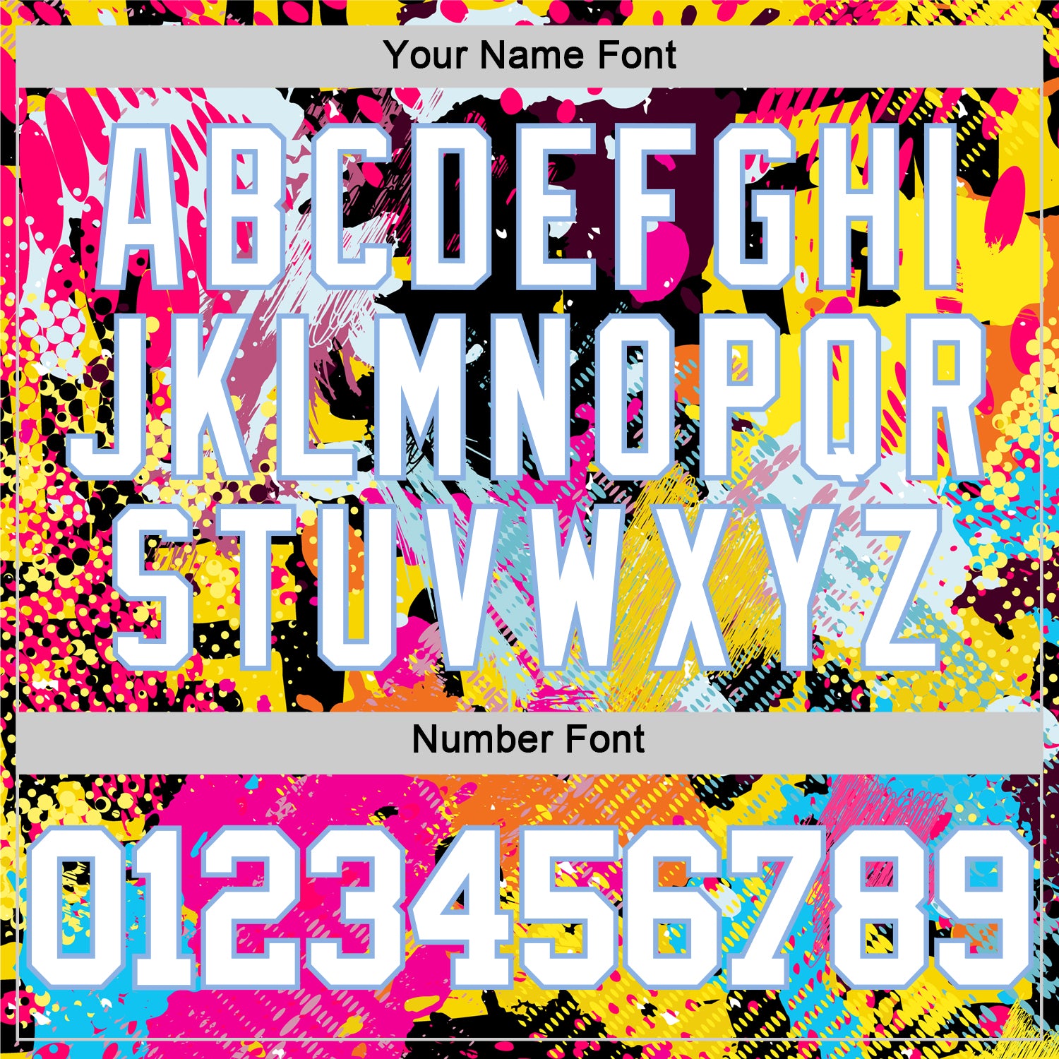 Custom Graffiti Pattern White-Light Blue Splash Round Neck Sublimation Basketball Suit Jersey