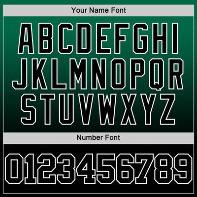 Custom Kelly Green Black-White Fade Fashion Round Neck Sublimation Basketball Suit Jersey