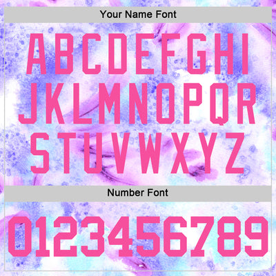 Custom Tie Dye Pink-Purple Round Neck Sublimation Basketball Suit Jersey