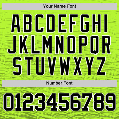 Custom Neon Green Black-White Line Round Neck Sublimation Basketball Suit Jersey