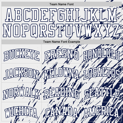 Custom White Navy Splash Round Neck Sublimation Basketball Suit Jersey