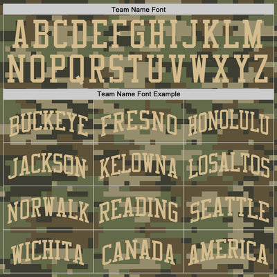 Custom Camo Vegas Gold-Olive Round Neck Sublimation Salute To Service Basketball Suit Jersey