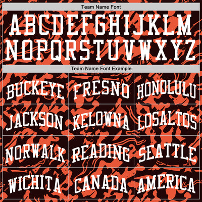 Custom Black White-Orange Fluid Art Round Neck Sublimation Basketball Suit Jersey