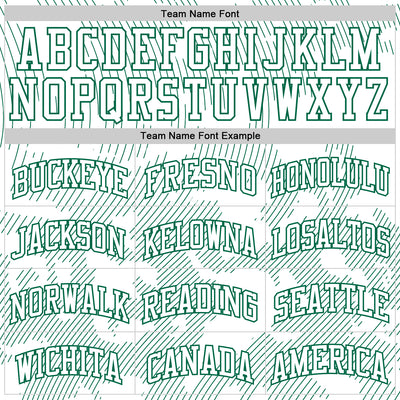 Custom White Kelly Green Curve Lines Round Neck Sublimation Basketball Suit Jersey