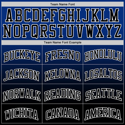 Custom Royal Black-White Fade Fashion Round Neck Sublimation Basketball Suit Jersey