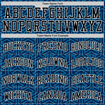 Custom Blue Black-White Arrow Shape Round Neck Sublimation Basketball Suit Jersey