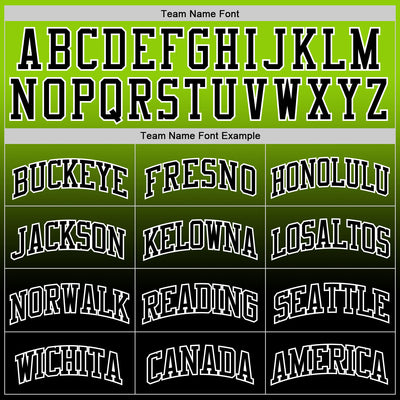 Custom Neon Green Black-White Fade Fashion Round Neck Sublimation Basketball Suit Jersey